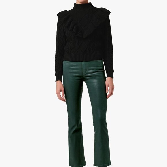 Joe's Jeans The Callie Coated High-Rise Cropped Bootcut Jean - Size 29 - Picture 2 of 7